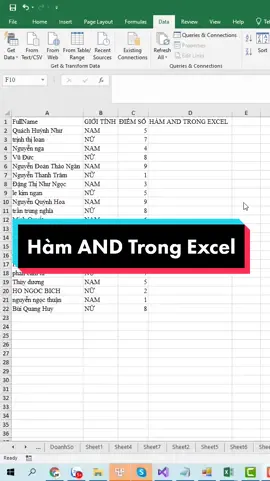 Hàm AND Trong Excel #excel #exceltips #hoccungtiktok #hocexcel #hocexcelonline #anxanhuongsach #tinhocvanphong #tinhoccoban