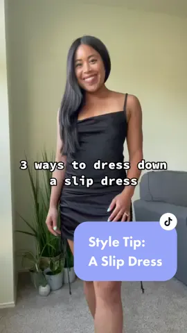 A slip dress is great closet staple #stylingtips #slipdressoutfits #slipdresslook #ootdfashion #styletiktok #easyoutfits #styleblog  #petitestyle