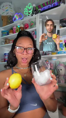 THE FACT THAT i actually tried this 🥴🥴🥴 lemon with ice 🧊#foryou #lemon #ice