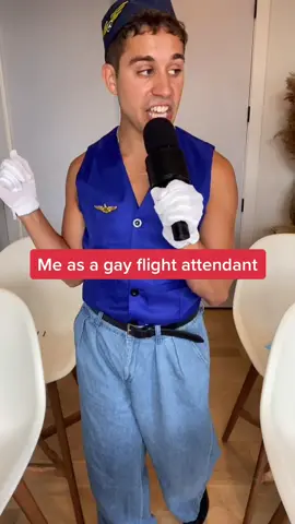 We’re going to experience more than just turbulence on this flight, hunny ✈️ #flightattendant #work #gay #actor #fypシ