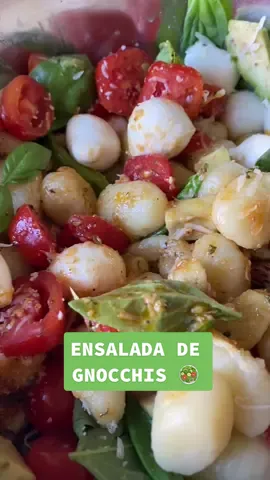 ENSALADA DE GNOCCHIS #recetasdeverano #recetasfaciles #recetascheck #recetafacil #foryou #fypシ #receitasimples #recetasquefuncionan #recetas #Foodie