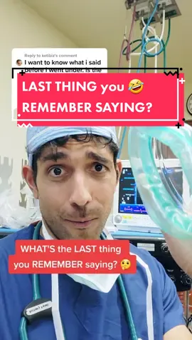 Reply to @ketibiz last thing you remember saying before #anesthesia #surgery in #operatingroom ? #amnesia makes you forget from #med ! #medical#docto
