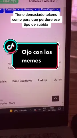Nuevo meme coin q se dispara , tengan mucho cuidado ! #criptomonedas #cripto #invest #trading #jovenemprendedor #ranking #parati