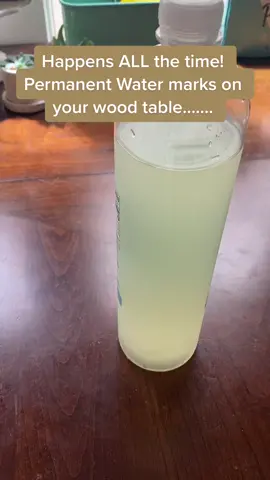 Best way to remove stains on a wooden table #wood #tabletop #clean #hack #stainremover #watermark #tiktokhack #foryou #DIY #enjoy #furniture