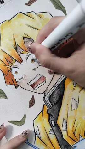 ⚡Zenitsu⚡🖌 #acuarela #kimetsunoyaiba #zenitsu #anime #manga #demonslayer #fanart #redraw #parati #artistsoftiktok #foryoupage