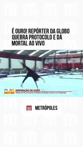No RJTV, @diego_haidar se arriscou na ginástica e deu show ao realizar exercício no solo #TikTokNotícias #TikTóquio