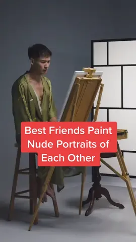 “An average issue” 😅 Watch best friends paint each other nude! 🎨🧑‍🎨 #BestFriends