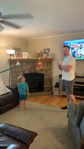 Uncle Joe’s turn on the piñata 😂 #fypage #foryou #happybirthday #humor #funnyvideo #uncle #dadsoftiktok #fypシ
