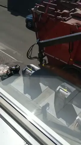 Geesinknorba GPM III rear loader truck lifting an underground waste bin in Groningen, the Netherlands.