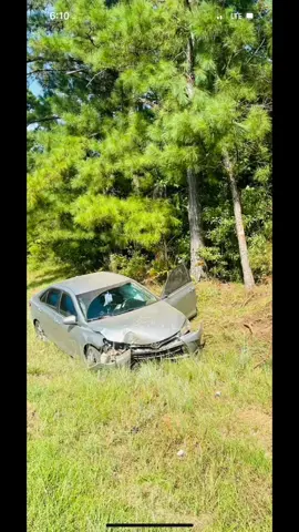 Hit two trees today to miss hitting a a car with kids. I’m okay just bruised and sore . #jesuswasridingshotgun #mysecondchance #proudtobealive