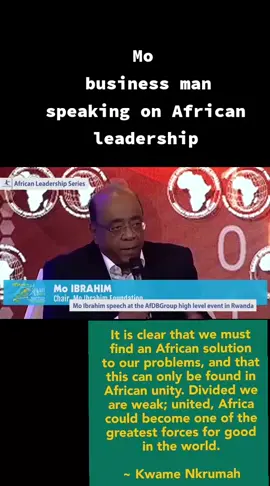 mo speaking on African leadership ##tiktokeurope #tiktokamerica #tiktokafrica #SHEINcares