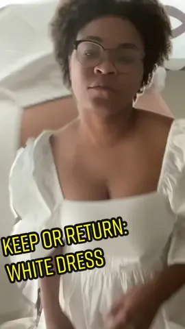 I got this new dress and idk if I should #keeporreturn! Lmk in the comments plz! #newdress #whitedress #summerdress #styleinspo #styleme #midsizegal