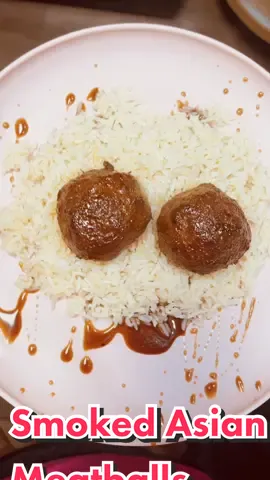 I smoked these  Viet meatballs. Glazed w/ soy ginger bbq #Meatballs #scratch #masterbuilt #dailydinner #sahm #cooking #homemade #Bbq #vietnamese