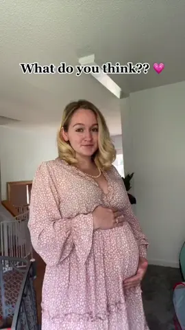 I’m wearing my gender reveal dress because it’s the only one I have that still fits 😬