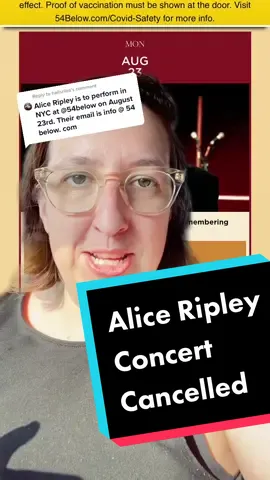 Reply to @hailsriles This is a 54 Below fan account #54bekow #aliceripley #theatrenews #musicaltheatre #theatre #musicals #broadway #bway