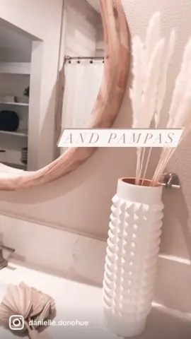 Silver or wood knobs? #bohovibes #bohostyle #boholiving #beforeandafter #bohohome #bathroomreno #woodandwhite #pampas #pampasgrass #pampasdecor