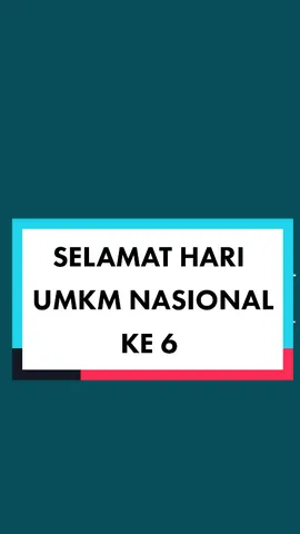 Selamat Hari UMKM Nasional ke 6! Eits, ngomongin UMKM, kalian pada tau ga sih kepanjangan UMKM itu apa? #fyp #UMKM #UMKMBangkit #KoperasiKeren