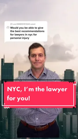 Answer to @user3998951911848  NYC, I’m your guy. #nyclawyer #nyc #newyorkcity #nyclaw #lawyer #law #nycattorney #nylawyer #triallawyer #injurylaw