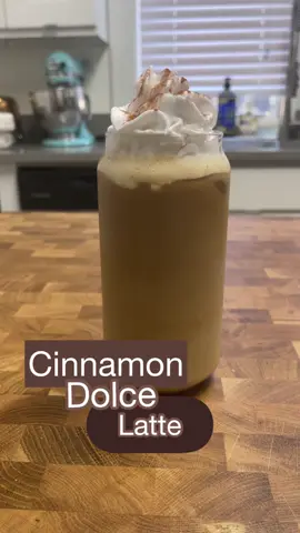 Make some morning coffee with me! Cinnamon dolce latte (dairy free) - a take on the Starbucks version #starbucksathome #ChewyChattyPets #coffee