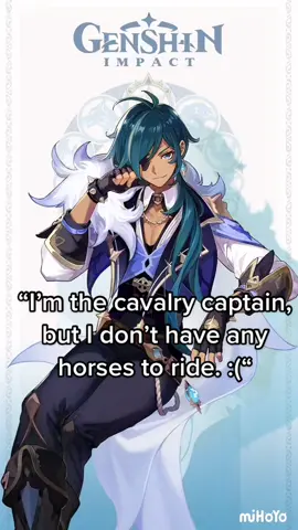 Imagine being a cavalry captain with no horses? Haha L /j  #GenshinImpact #genshinimpactcosplay #albedo #albedogenshinimpact #albedokreideprinz