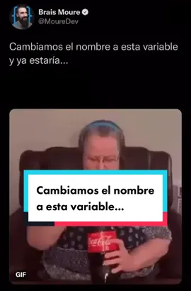 Cambiamos el nombre a esta variable... 💣 #programador #programacion #programadores #tecnologia #AprendeEnTikTok #techtok #developer #developerlife