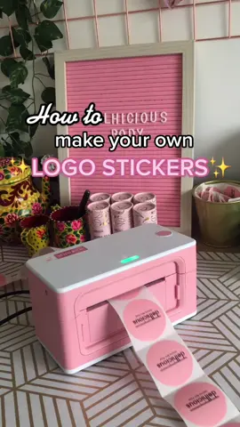 ✨How to create your own branded stickers✨#gifted #munbyn#munbynprinter#smallbusinessuk#smallbusinessstuff#stickermaking#munbynpink#smallbizowner