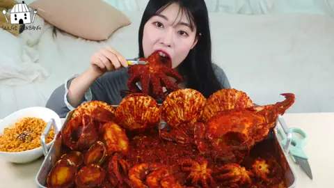 Youtube>>설기양SULGI❤️ #fyp #foryou #foryoupage #foru #틱톡푸드 #틱톡미식회 #먹방 #mukbang #asmr #seafood #braised #seafoodboil #해물찜 #해물 #해산물 #불닭 #fire