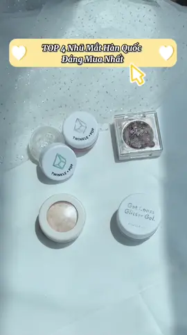 Review top 4 nhũ mắt siêu xinh ạ😗 #fyp #xuhuong #goclamdep #shadow #phanmat #fypシ #5k #BeautyTok #onhavanvui #eyeshadow #swatch