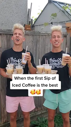 Iced Coffee Hack! #twins #fyp #icedcoffee