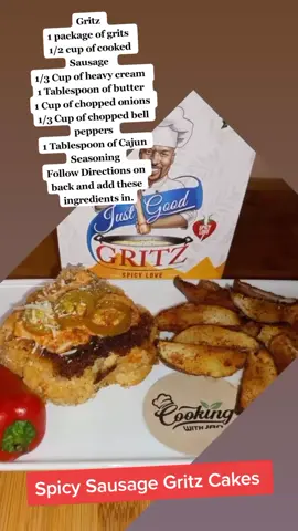 Spicy Sausage Gritz Cakes #justgoodgritz #Foodie #grits #quick #easy #nephewtommy #steveharveymorningshow #cookingwithjan #foodtiktok