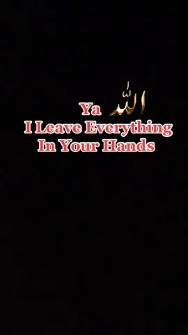 Leave everything up to Allah #yaallah #sabar #staystrong  #kskhan737