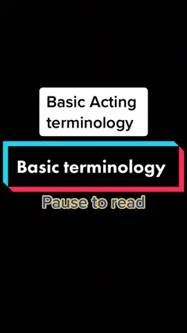 Basic acting terminology #acting #actor #actress #set #backstage #life #like #follow #comment #CinderellaMovie #advice #dontletthisflop #share #foru