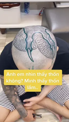 Xăm đầu thốn lắm nha nha anh em.. #leduongthanh #thanhtattoola #tattoo #xamhinhnghethuat #xamtro