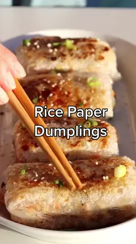 I’m obsessed!! 🥟 #ricepaperdumpling #crispy #vegan