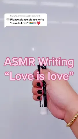 Reply to @jennimichou26 🏳️‍⚧️💖🏳️‍🌈 #asmr #LoveIsLove #asmrsounds #asmrvideo #asmrtiktoks #CurameChoreo #writingvideo #writing #asmrwriting #lgbtq