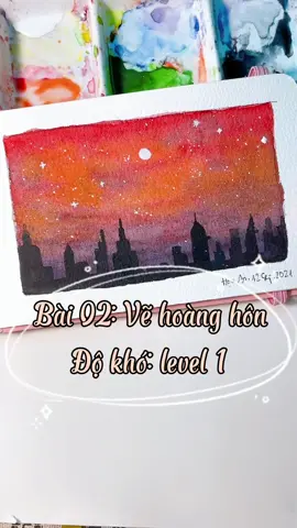 Các bạn vẽ rồi gửi về IG: thichvetranh 🍎 mình sẽ chấm điểm nha ☺️☺️#LearnOnTikTok #lopvecogiaoAn #watercolor #painting