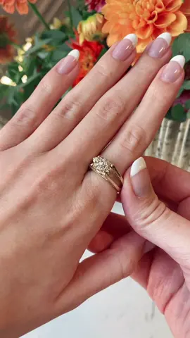 Diamonds on one side, blue topaz on the other! #ring #uniquejewelry #vintage #jewelry #flipring #reversible #wow #surprise #transformation #etsy