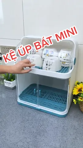 Kệ úp bát chén nhựa có nắp đậy 🥰#giadungthongminh #giadungtienich #keupbat #tubat