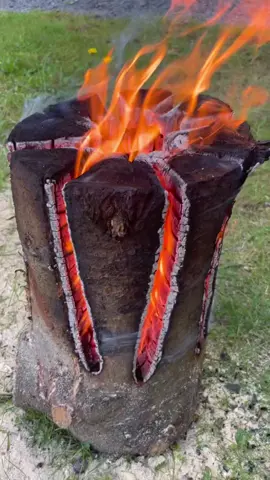 Steak & Egg Swedish Torch 🔥 #swedishtorch #canadiancandle #fire #outdoorcooking
