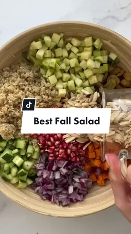 Meet your go-to salad for the fall. *chefs kiss 😘* veggie chopper link in bio! #saladrecipe #lunchideas #veganfood #dairyfree