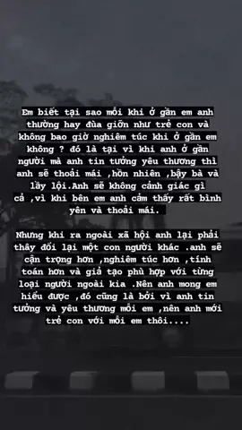 vậy nên khi anh không còn trẻ con với em nữa thì em cũng hiểu rồi đấy #stt_buồn_tâm_trạng #buồn #tamtrang