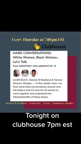 Every week #letshavetheconversation  #hr40 #whitewomen #blackwomen #intersectionality #healing