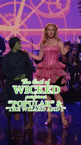 In time for #WICKED’s return to Broadway, the cast performs “Popular” & “The Wizard and I” 🧙‍♀️💚 #FallonTonight.
