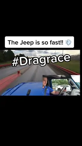 My first time at the dragstrip with the ⚡️ Electric Jeep   #jeep #jeeplife #dragrace