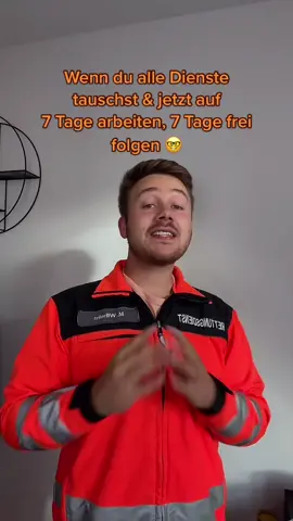 Was mögt ihr lieber? 🤔 Lange oder kurze Arbeitstage? Am Stück arbeiten oder immer wieder freie Tage dazwischen? #112 #rettungsdienst #feuerwehr #pflege
