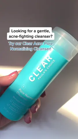 Gentle cleansing made for acne-prone skin, non-irritating & non-drying! 🤍 #FYP #PaulasChoice #AcneCleanser