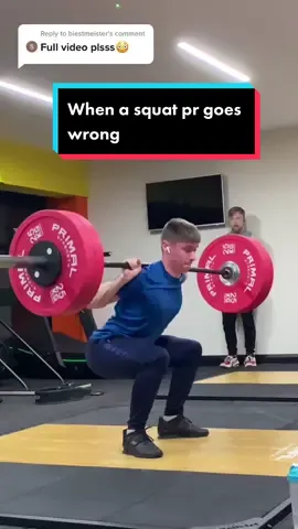 Reply to @biestmeister  how not to Pr on squats #fyp #weightlifting #squat #fail #workout #gym