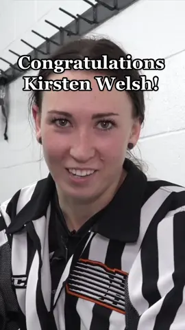 👋 Welcoming Kirsten Welsh, the first woman linesperson in #OHL history! #hockey #canada #fyp #foryou #tiktok #viral #foryoupage #duet #trending #NHL
