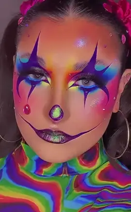 Happy spooky season 🎃☠️🤡🩸🦇 Inspo from some art I found on Pinterest #makeupartist #halloweenmakeup #spookyseason