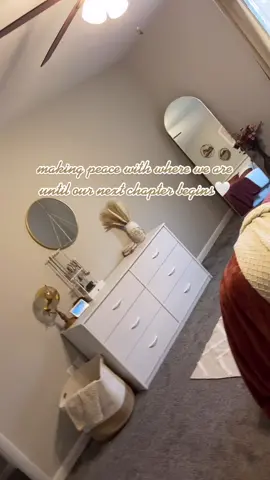 don’t live unhappily in an apartment because it’s still apart of the journey🤍 we got rid of every bit of clutter & made it a much happier place🧡 #redecorating #apartment #apartmentdecor #bedroom #peaceful #foryou #happy